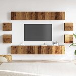 vidaXL Ensemble de meuble TV mural 8 Pièces vieux bois bois d'ingénierie