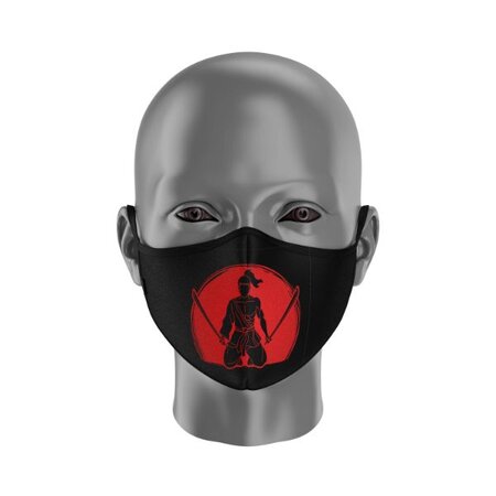 Masque Distinction Crazy Samourai Rouge - Masque tissu lavable 50 fois