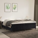 vidaXL Cadre de lit sans matelas noir 200x200 cm velours