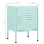 vidaXL Table de chevet Vert menthe 35x35x51 cm Acier