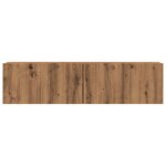 vidaXL Meuble TV mural chêne artisanal 120x30x30 cm bois d'ingénierie