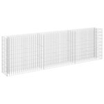 vidaXL Lit surélevé à gabion Acier galvanisé 270x30x90 cm