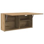 vidaXL Armoire murale de bain chêne artisanal bois d'ingénierie