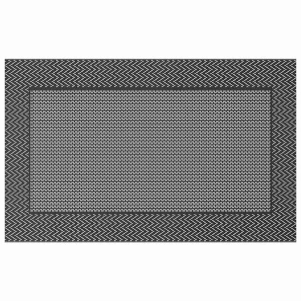 vidaXL Tapis d'extérieur ARAKIL Noir et gris 250 x 400 cm PP