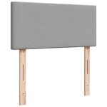 vidaXL Sommier à lattes de lit et matelas Gris clair 90x190 cm Tissu