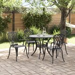 Ensemble de jardin 5 pièces vidaXL en aluminium noir