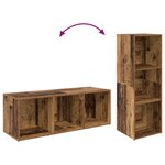 vidaXL Ensemble meuble TV 2 Pièces Bois Ancien 37 x 35 x 107 cm
