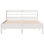 vidaXL Cadre de lit sans matelas blanc 140x200 cm bois de pin massif