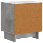 vidaXL Cabinet de chevet avec tiroir Gris béton 43 x 34 5 x 47 5 cm