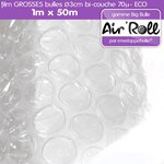 Lot de 20 rouleaux de film grosses bulles d'air largeur 1m x longueur 50m - gamme air'roll  eco