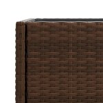 vidaXL Jardinière avec étagère marron résine tressée