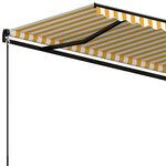 vidaXL Auvent rétractable automatique 350x250 cm Jaune et blanc