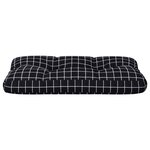 vidaXL Coussin de palette motif à carreaux noir 70x40x12 cm tissu