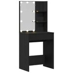 vidaXL Table de Toilette Chêne noir 60 x 40 x 140 cm Bois d'ingénierie