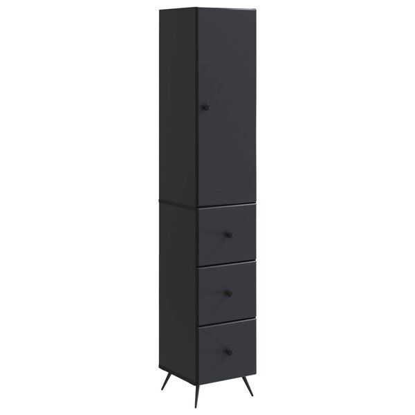 vidaXL Ensemble de Meubles 2 Pièces Noir 34 5 x 34 5 x 90 cm