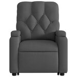 vidaXL Fauteuil inclinable électrique gris foncé tissu