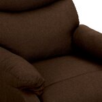 Vidaxl fauteuil de massage marron foncé tissu