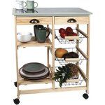 Desserte à roulettes en bois my little market