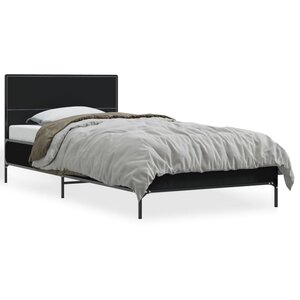 vidaXL Cadre de lit sans matelas noir 100x200 cm