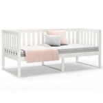 vidaXL Lit de jour sans matelas blanc 90x200 cm bois de pin massif
