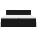 VidaXL Cadre de lit ottoman avec matelas noir 160x200 cm velours