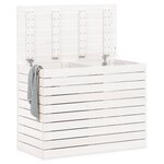 vidaXL Panier à linge blanc 88 5x44x66 cm bois massif de pin