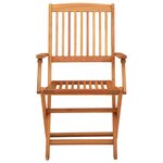 vidaXL Chaises de jardin pliables lot de 4 Bois d'eucalyptus massif