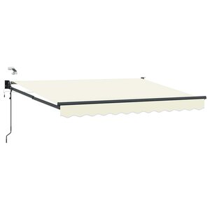 vidaXL Auvent rétractable électrique Crème 3 x 2 5 m