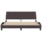 vidaXL Cadre de lit sans matelas marron foncé 180x200 cm tissu