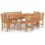 vidaXL Ensemble de salle à manger de jardin 9 pièces 180 x 90 cm en bois de teck massif