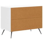 vidaXL Cabinet de chevet Blanc brillant 62 x 34 5 x 47 5 cm