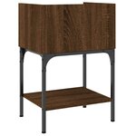 vidaXL Tables de chevet 2Pièces chêne brun 40 5x31x60cm bois d’ingénierie