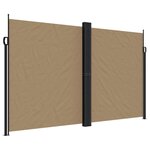 vidaXL Auvent latéral rétractable taupe 200x1000 cm