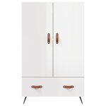 vidaXL Buffet haut blanc brillant 69 5x31x115 cm bois d'ingénierie