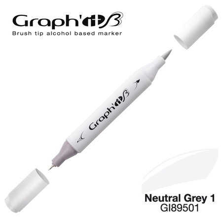 Marqueur manga à l'alcool Graph'it Brush 9501 Neutral Grey 1