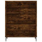 vidaXL Armoire à étagères chêne fumé 69 5x32 5x90 cm bois d'ingénierie