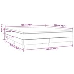 vidaXL Sommier à lattes de lit avec matelas Blanc 180x200cm Similicuir