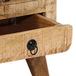 vidaXL Table de chevet 37x32x50 cm bois de manguier massif brut
