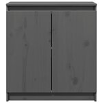 vidaXL Armoire latérale gris 60x36x65 cm bois de pin massif
