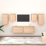 vidaXL Meubles TV 6 Pièces Bois massif de pin