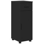vidaXL Ensemble de mobilier de salle de bain avec tiroir 4 Pièces Noir