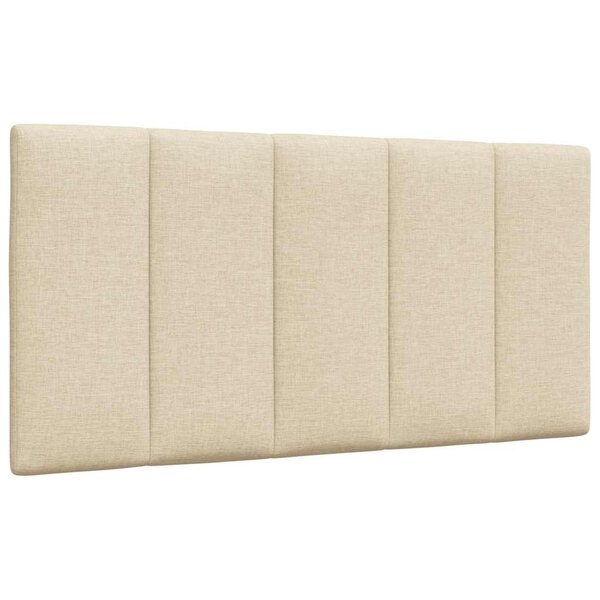 vidaXL Coussin de tête de lit Hanko crème 100 cm tissu