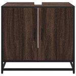 vidaXL Armoire de lavabo de salle de bain chêne marron 65x33x60 cm