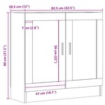 vidaXL Meuble vieux bois 82 5x30 5x80 cm bois d'ingénierie