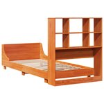 vidaXL Cadre de lit sans matelas cire marron 100x200cm bois pin massif