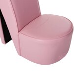 vidaXL Chaise en forme de chaussure à talon haut rose similicuir
