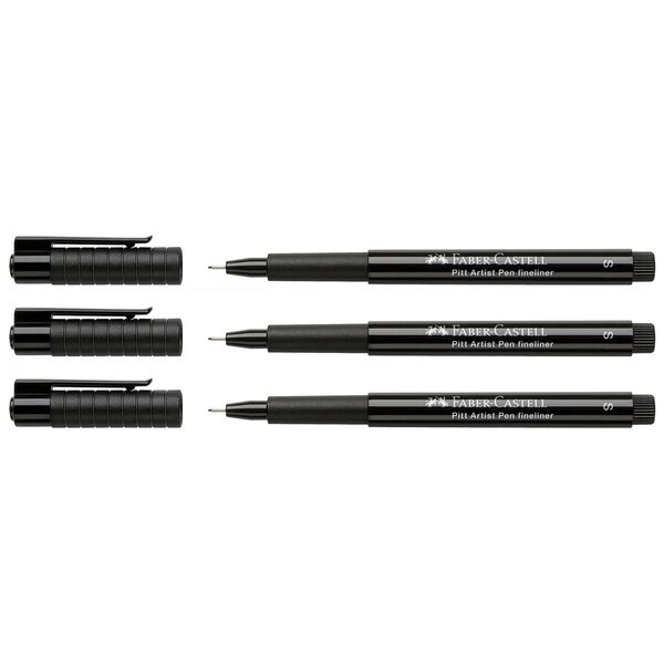 Feutre encre de chine PITT artist pen Pointe SuperFine 0 3 mm Noir x 3 FABER-CASTELL