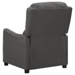 Vidaxl fauteuil inclinable gris foncé tissu