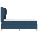 vidaXL Lit à ressorts avec matelas gris foncé 90x190 cm Bleu