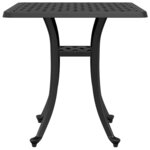 vidaXL Table de jardin noir 53x53x53 cm aluminium coulé